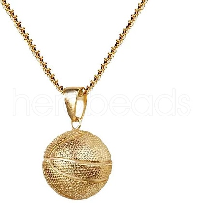 Basketball Alloy Pendant Necklaces FS-WG755B2-02-1