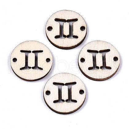 Unfinished Natural Poplar Wood Links Connectors WOOD-S045-139A-02-1