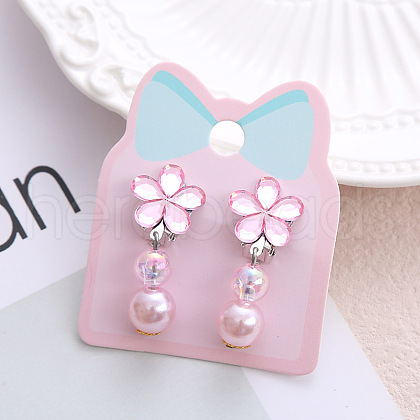 Alloy Plastic Clip-on Earrings for Kid WG21FF0-23-1