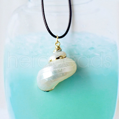 Natural Conch and Shell Pendant Necklaces YJ0466-15-1