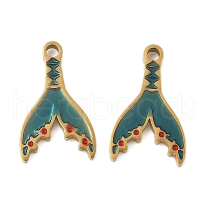 304 Stainless Steel Enamel Pendants STAS-Z139-03G-06-1