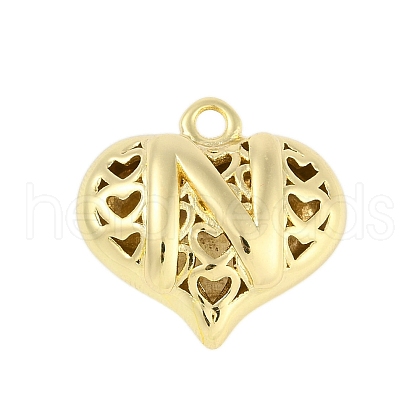Hollow Brass Pendants for Valentine's Day KK-M289-03N-G-1
