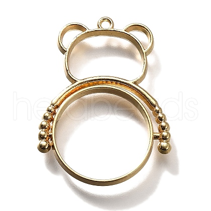 Alloy Open Back Bezel Pendants PALLOY-I223-09LG-1