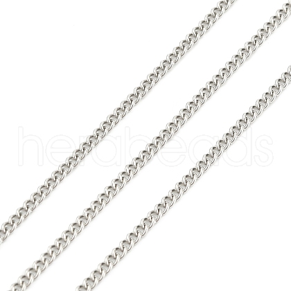 Tarnish Resistant 304 Stainless Steel Curb Chains CHS-R008-09-1