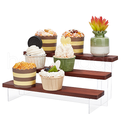 3-Tier Acrylic Nail Polish Display Risers ODIS-WH0061-13B-1