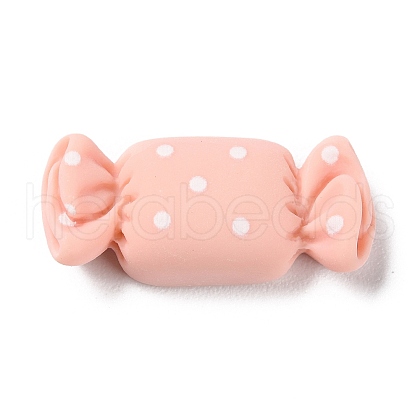 Cartoon Opaque Resin Polka Dot Candy Cabochons RESI-Q218-02B-1
