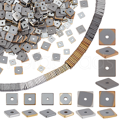   800Pcs 8 Styles Electroplate Non-magnetic Synthetic Hematite Beads G-PH0002-65-1