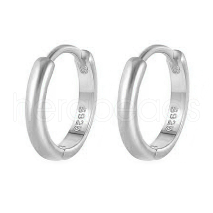 Simple 925 Sterling Silver Circle Hoop Earrings DG6387-6-1