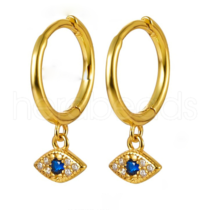 S925 Sterling Silver Devil Eye Earrings with Zircon Fashion Jewelry RE2795-1-1