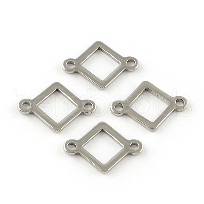 Smooth Surface 201 Stainless Steel Rhombus Links connectors STAS-R064-50-1