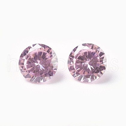 Cubic Zirconia Pointed Back Cabochons ZIRC-WH0001-B12-1