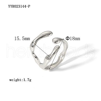 Unique Stainless Steel Cuff Rings for Women JJ5064-1-1