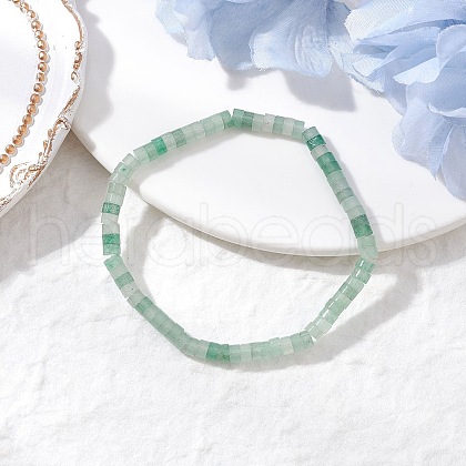 Natural Green Aventurine Beads Stretch Bracelets for Men Women BJEW-JB11670-04-1