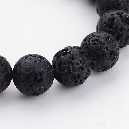 Natural Lava Rock Beads Strands G434-10-1