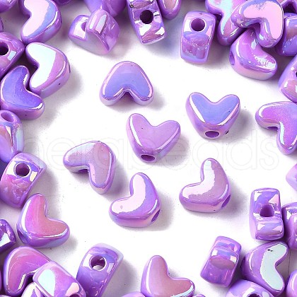 UV Plating Opaque Acrylic Beads MACR-F083-12A-1