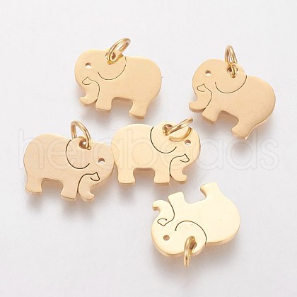 304 Stainless Steel Pendants STAS-Q201-T463G-1