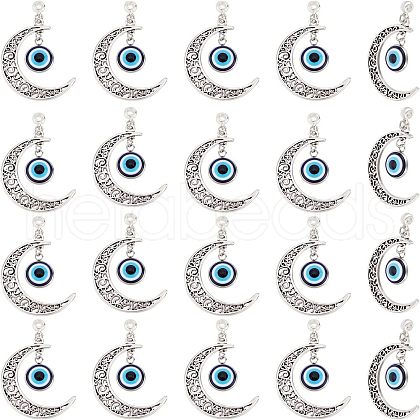  Alloy Hollow Moon Big Pendants FIND-NB0002-45-1