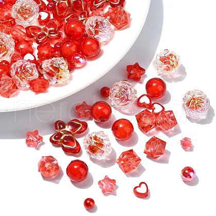 120Pcs 12 Styles Mixed Styles Acrylic Beads MACR-YW0003-05F-1