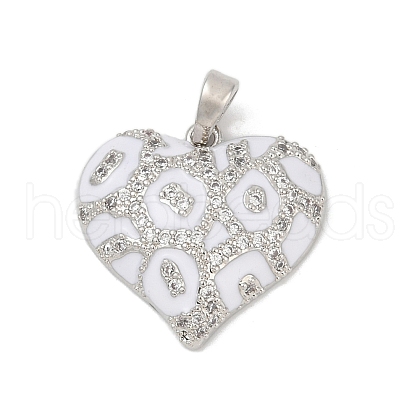 Brass Micro Pave Cubic Zirconia Pendants KK-R221-01P-02-1