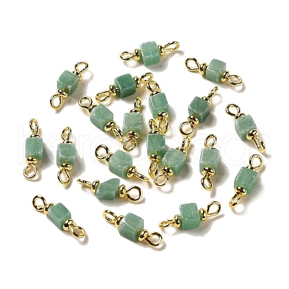 Natural Green Aventurine Connector Charms FIND-C046-03B-G-1