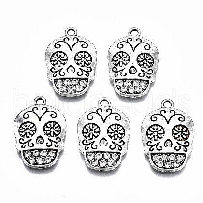 Alloy Crystal Rhinestone Pendants PALLOY-Q441-030-RS-1