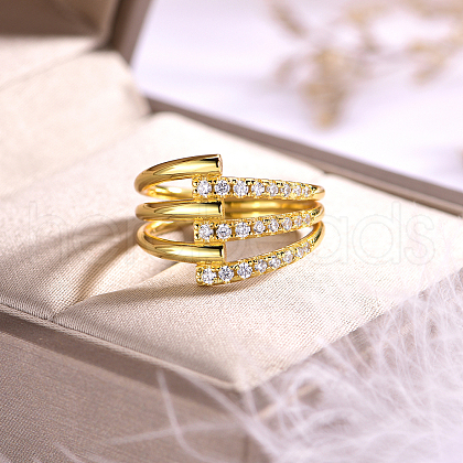 French Vintage Style S925 Sterling Silver Micro Pave Clear Cubic Zirconia Ring TL9311-4-1