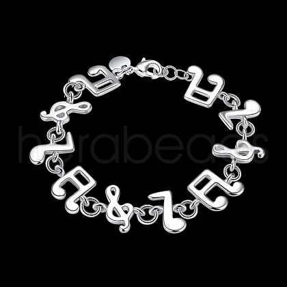 Musical Note Brass Link Bracelets for Women FS-WG94BAE-01-1