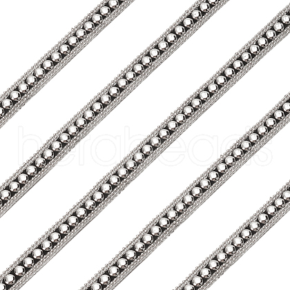 2.5 Yards Stainless Steel Rivet Studed Cord with Adhesive Back OCOR-FG0002-34A-1