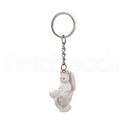 Alloy with PVC Plastic Cute Keychain KEYC-Z006-02P-B-1