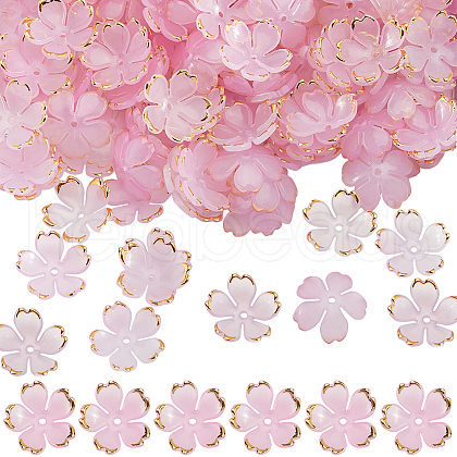 SUNNYCLUE 200Pcs Acrylic Bead Caps OACR-SC0001-83G-1