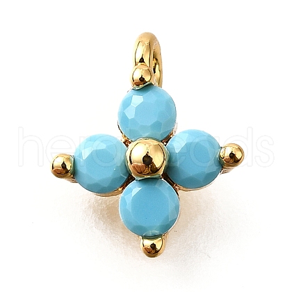 Brass Micro Pave Cubic Zirconia Pendants KK-D356-07B-G-1