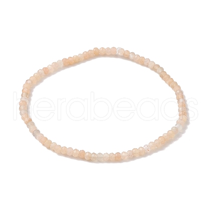 Natural Moonstone Beaded Bracelets BJEW-JB10215-02-1