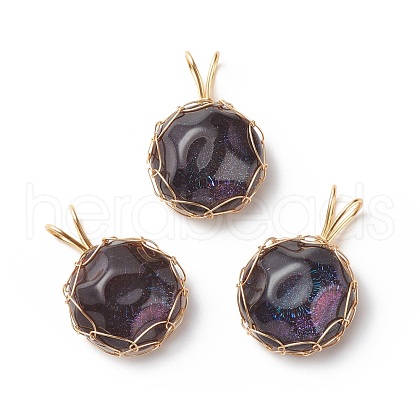 Transparent Resin Pendants PALLOY-JF01850-1