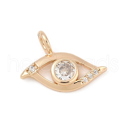 Brass Micro Pave Cubic Zirconia Pendants KK-Q096-09B-G-1
