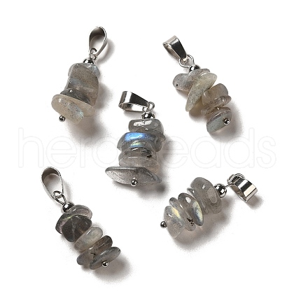 Natural Labradorite Chip Pendants G-H307-07P-05-1