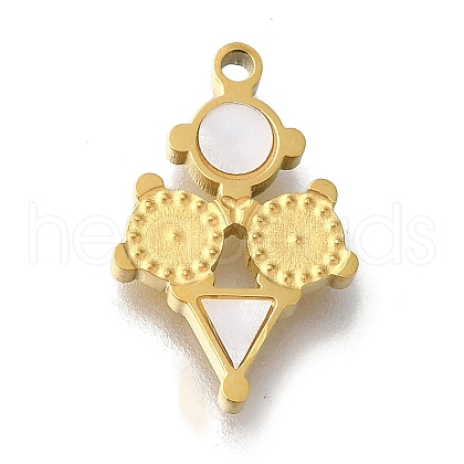 Ion Plating(IP) 304 Stainless Steel Manual Polishing Charms STAS-M059-02G-02-1