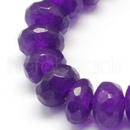 Natural Jade Bead Strands G-R168-8x5mm-03-1