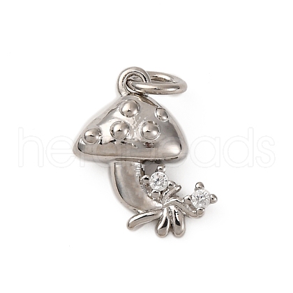 Brass Micro Pave Cubic Zirconia Pendants KK-P308-24P-1