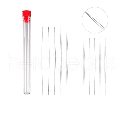 Stainless Steel Collapsible Big Eye Beading Needles SENE-PW0013-02L-1