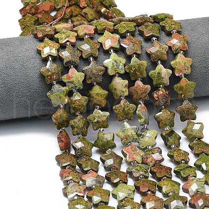 Natural Unakite Beads Strands G-P573-C02-01-1
