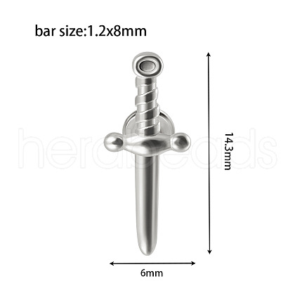 304 Stainless Steel Threadless Labret Stud WG1F35F-01-1