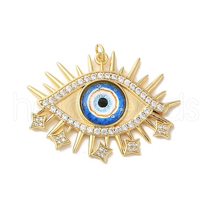 Rack Plating Brass Cubic Zirconia Pendants KK-G504-22G-01-1