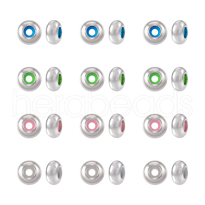 Mega Pet 40Pcs 4 Colors 304 Stainless Steel Beads STAS-MP0001-04-1