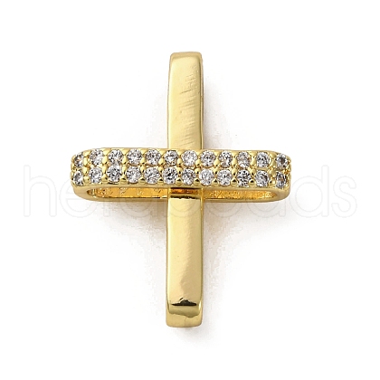 Brass Micro Pave Cubic Zirconia Pendants KK-Q070-01E-G-1