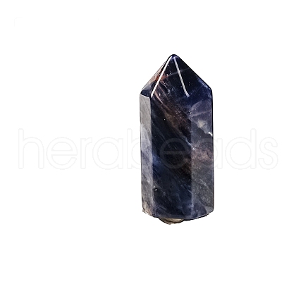 Pointed Tower Natural Sodalite Healing Stone Wands PW-WG87518-09-1