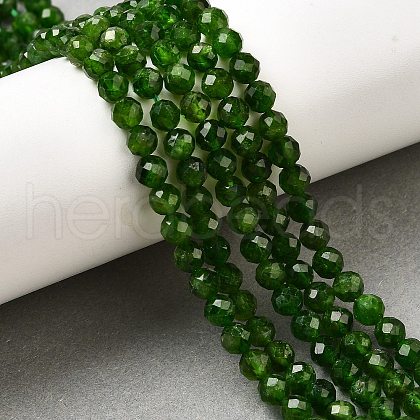 Natural Green Diopside Beads Strands G-NH0046-A01-03-1