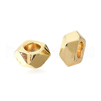 Polygon Brass Beads KK-L230-07G-1