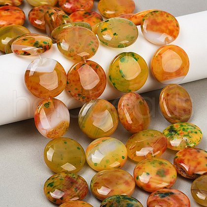 Dyed Natural Agate Beads Strands G-U029-G01-1