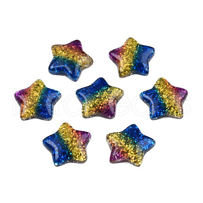 Rainbow Resin Cabochons CRES-Q197-46-1