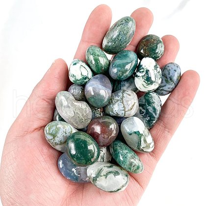 Mother's Day Gifts Natural Moss Agate Healing Stones PW-WGD7FF2-17-1